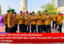 Jenderal TNI (Purn) Agum Gumelar Pimpin Ziarah HUT ke-67 PEPABRI di Tugu Pahlawan Surabaya